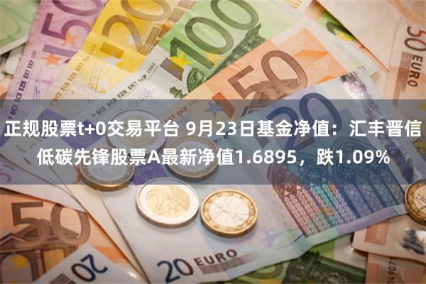 正规股票t+0交易平台 9月23日基金净值：汇丰晋信低碳先锋股票A最新净值1.6895，跌1.09%